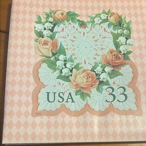 Elegant Love Stamp Collector’s Album vintage 1999 Never used